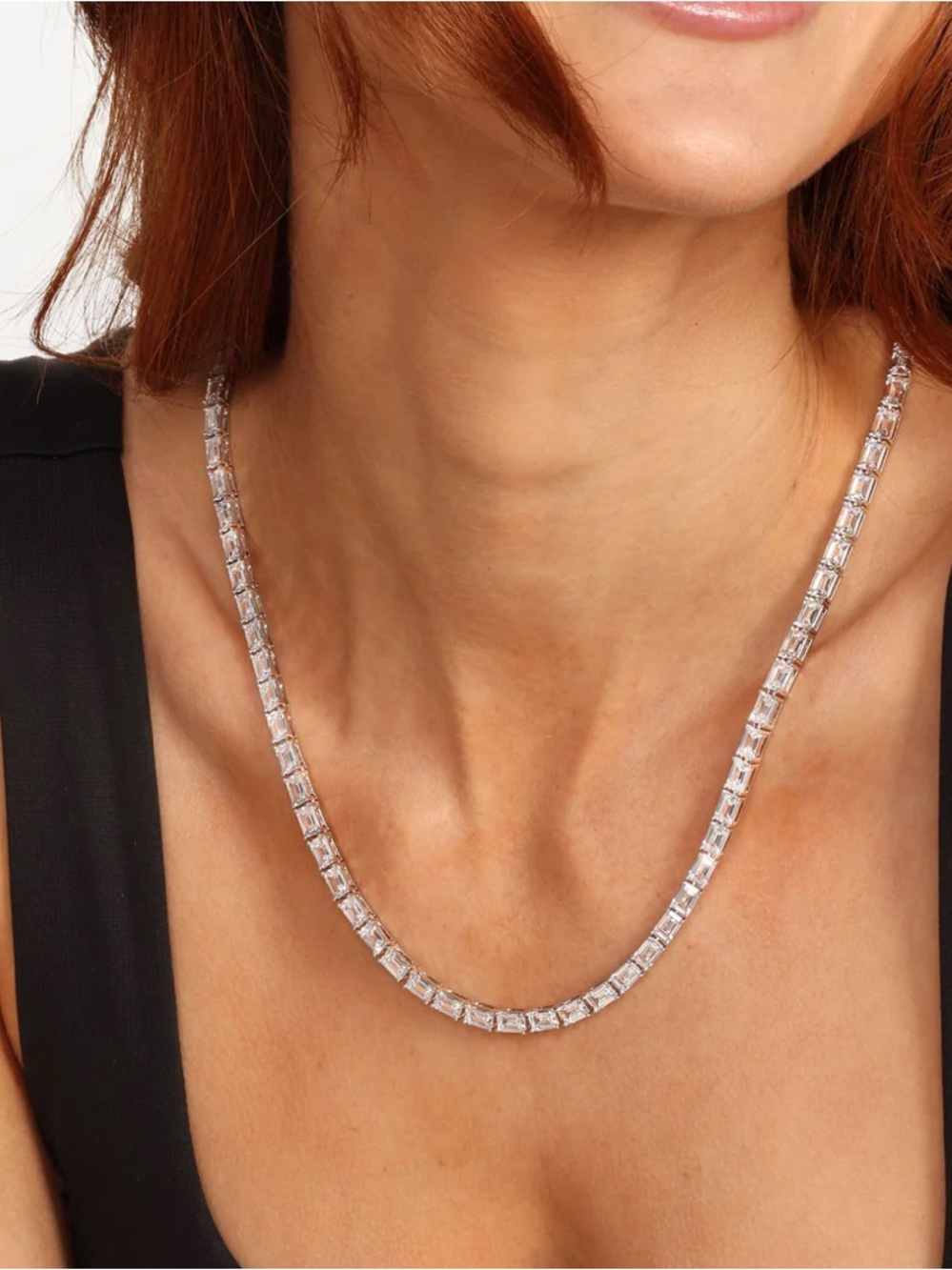 Melinda Maria Baby Grand Slam Tennis Necklace 18" - Picture 2 of 6